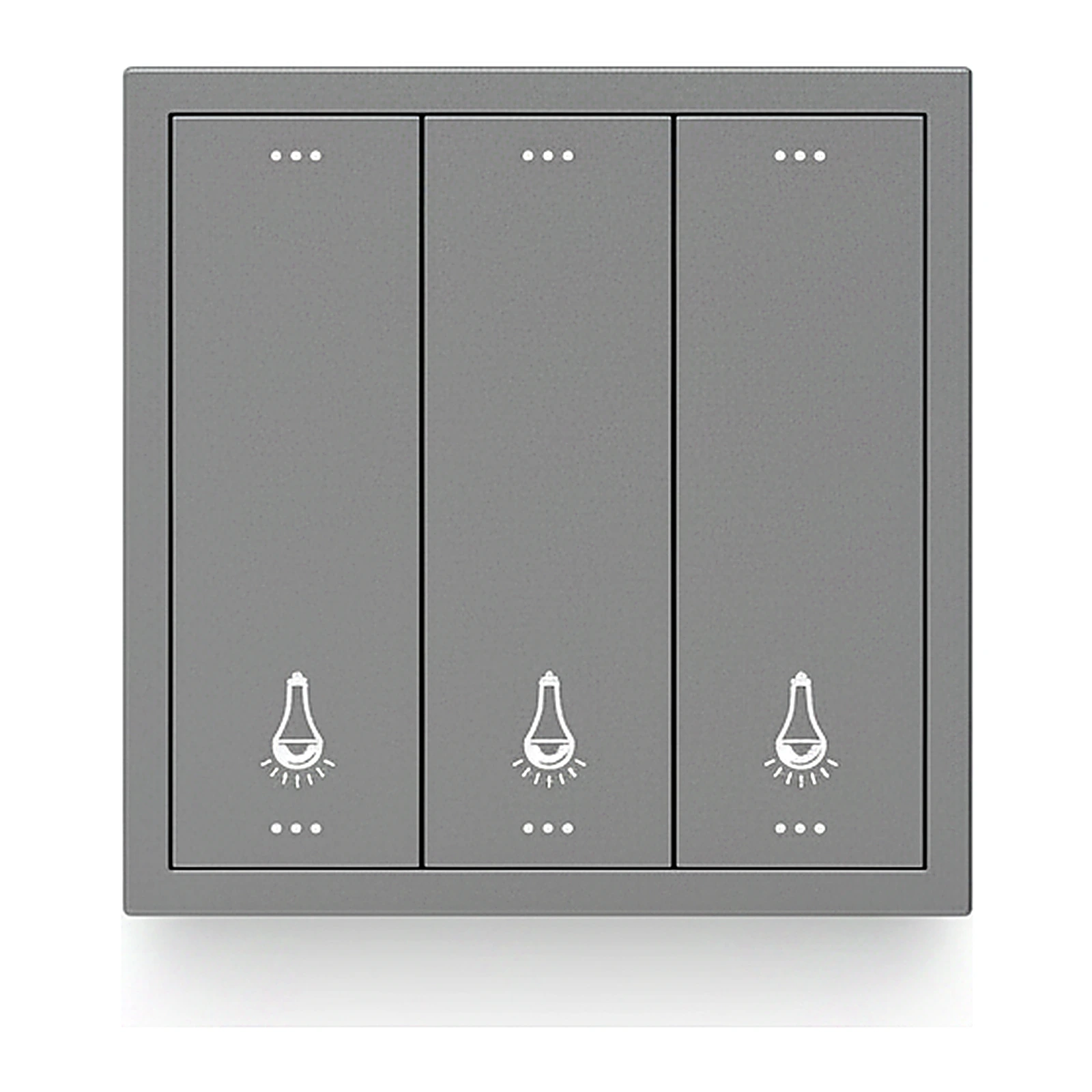 LEXA Wireless M6 Touch Series 3 Gang Zigbee Smart Touch Switch (N&L), Gray