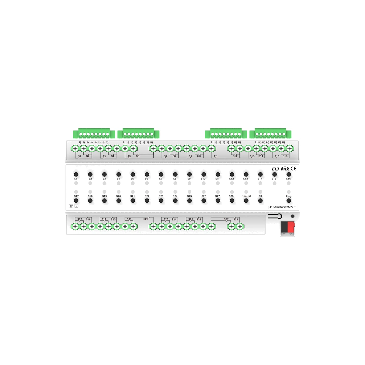 LEXA 216x90x98mm 24 30VDC (KNX SECURE) MULTI FUNCTIONAL ACTUATOR, 28 FOLD, 10A