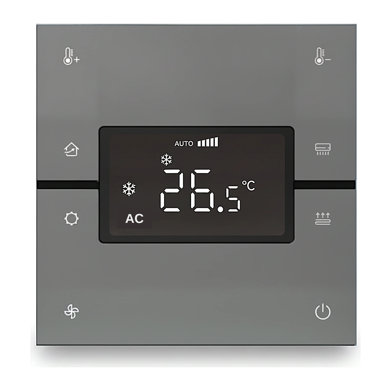 LEX RK8 Series 86 back box installation 86×86×10mm Alu Material Finish KNX Smart Thermostat Panel