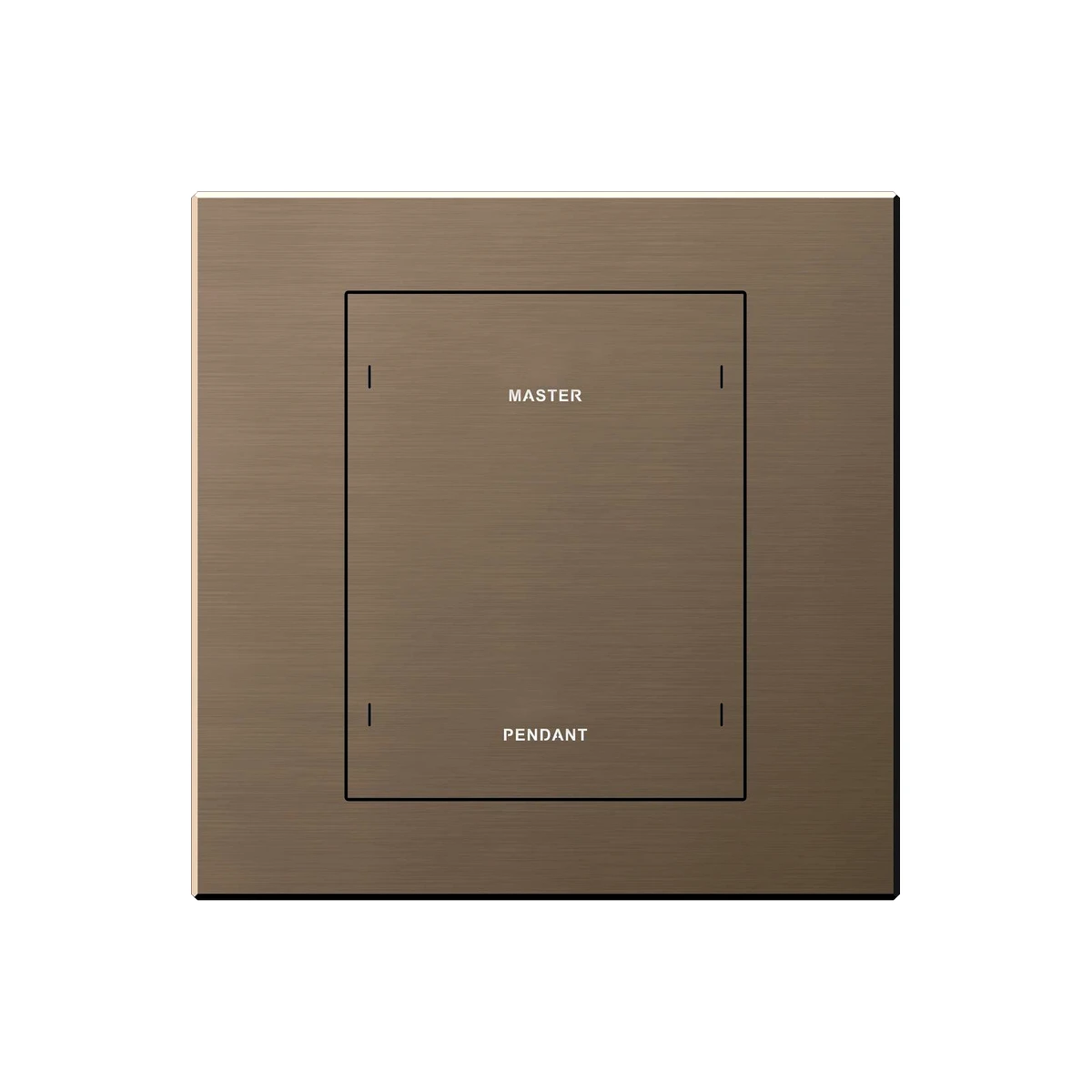 LEX AURA Four button metal smart panel (KNX interface base) coffee color