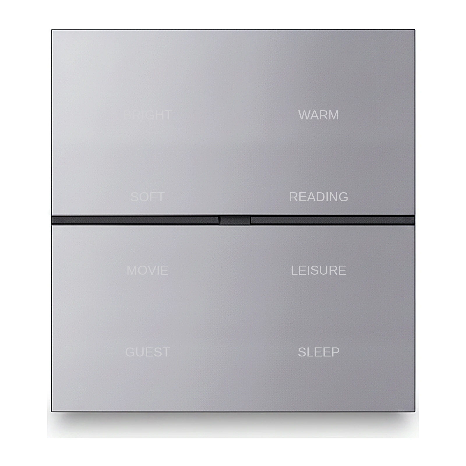 LEX-RK8 Series 86 back box installation 86×86×10mm Alu Material Grey Finish With eight programmable buttons and up to four relaysSupports ETS custom button functions;