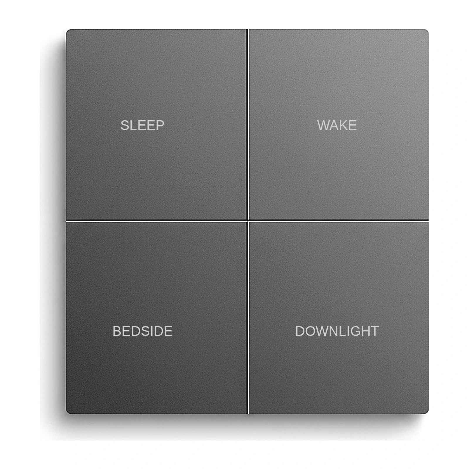 LEX H7 Series 86 type back box mounting 86×86×11mm PC Material Finish KNX Smart SwitchWith four programmable buttons