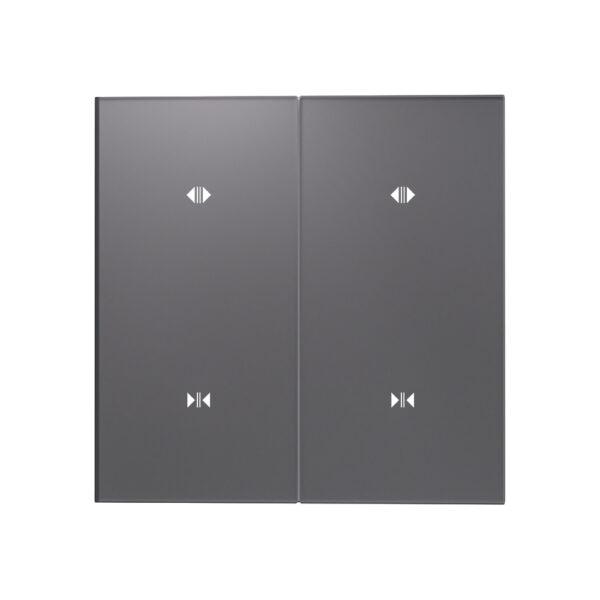 LEX-LAYLA SERIES CURTAIN TOUCH SWITCH, 2 MOTOR, GLASS, TUYA ZIGBEE WHITE FINISH LX-WL-LXL-SW-2G-WH-GL-ZB