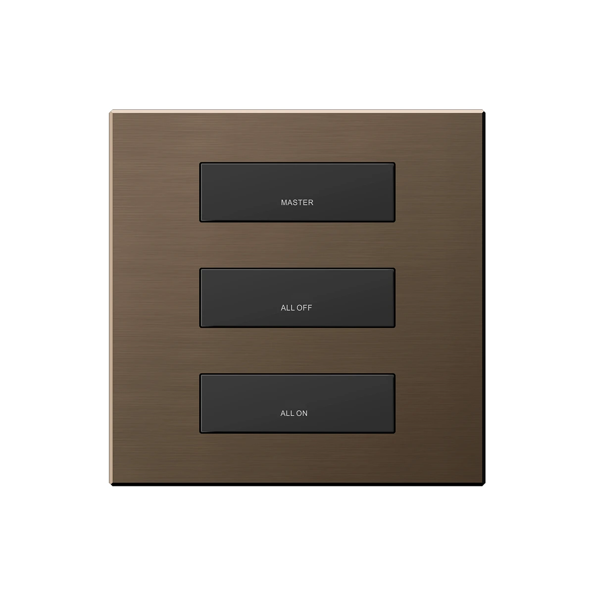 LEX GAUZE Six button metal smart panel (KNX interface base) champagne gold