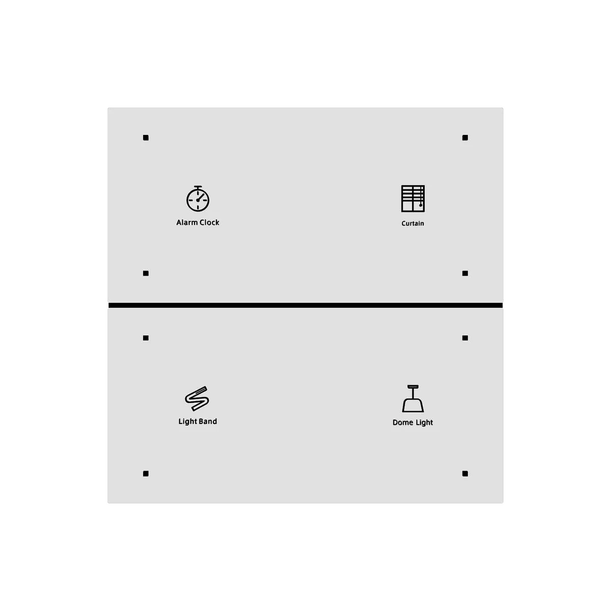LEXA LEX BLOSSOM SERIES SCENARIO MAGIC COLOR PANEL SUPER TOUCH 4 RECTANGULAR KEYS KNX SWITCH