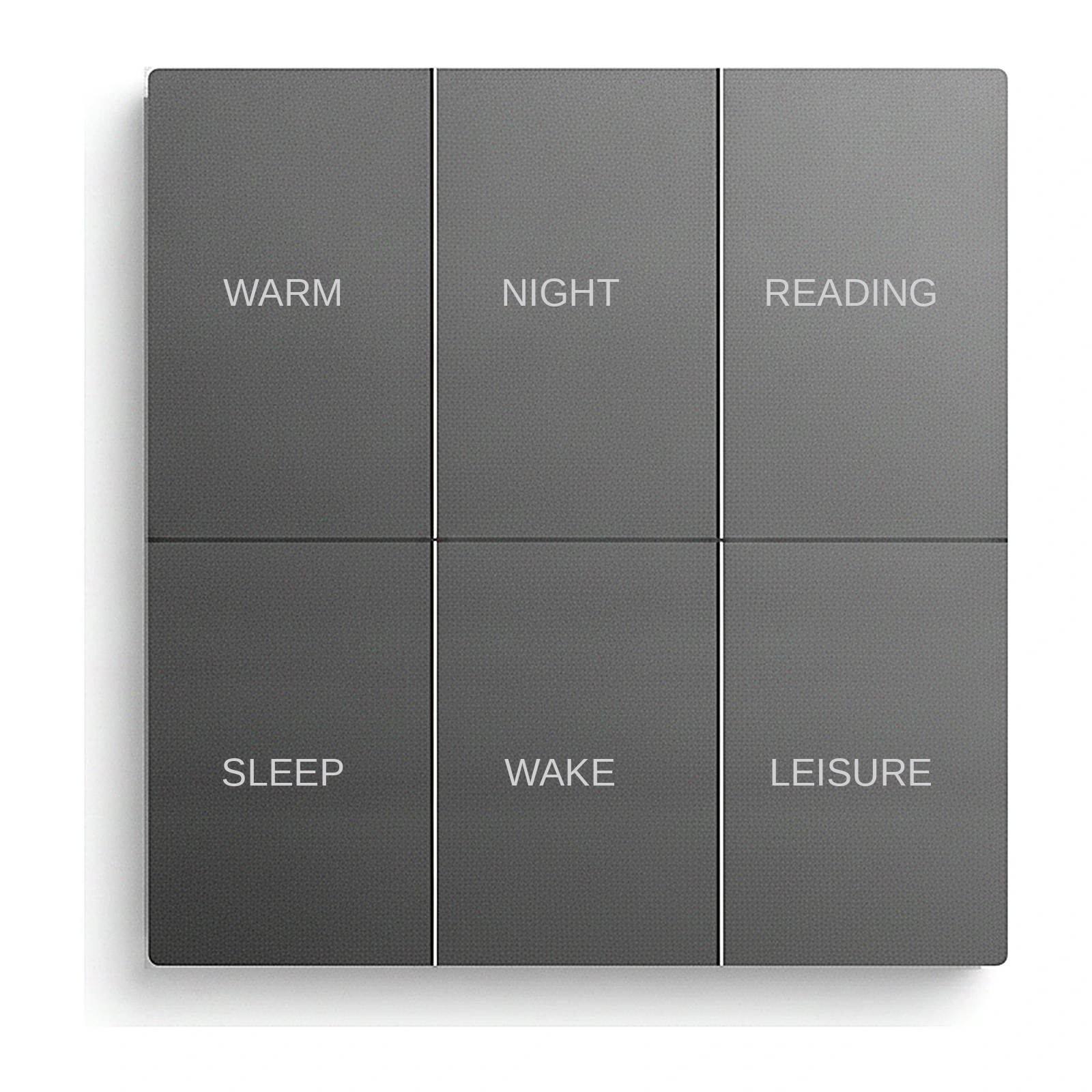 LEX H7 Series 86 type back box mounting 86×86×11mm PC Material Finish KNX Smart SwitchWith six programmable buttons