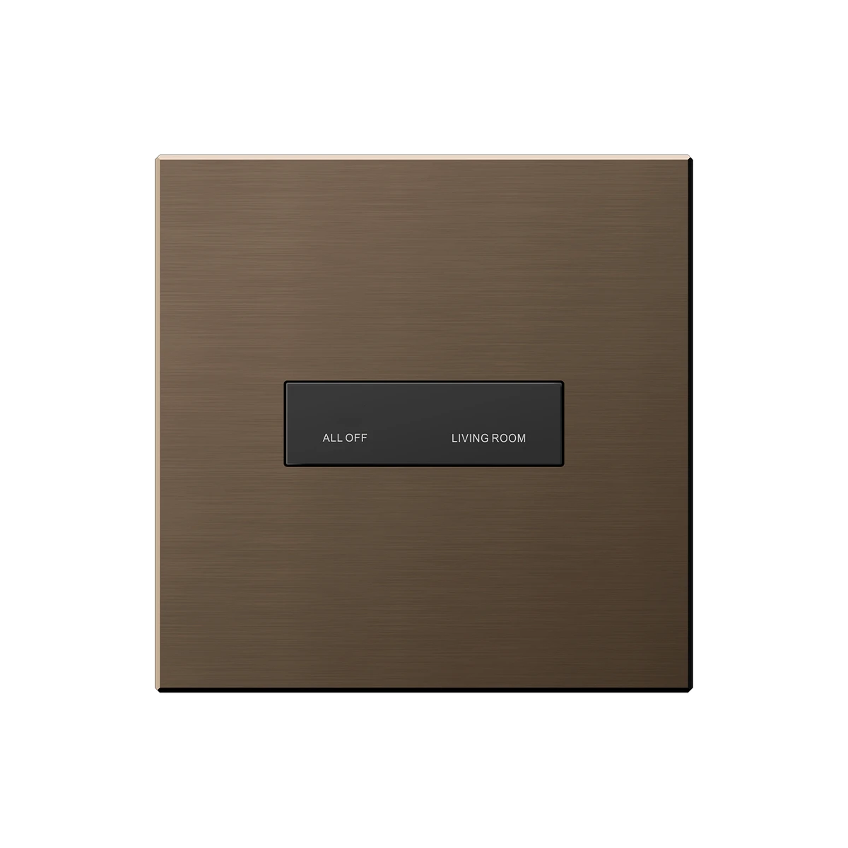 LEX GAUZE Two button metal smart panel (KNX interface base) carbon black