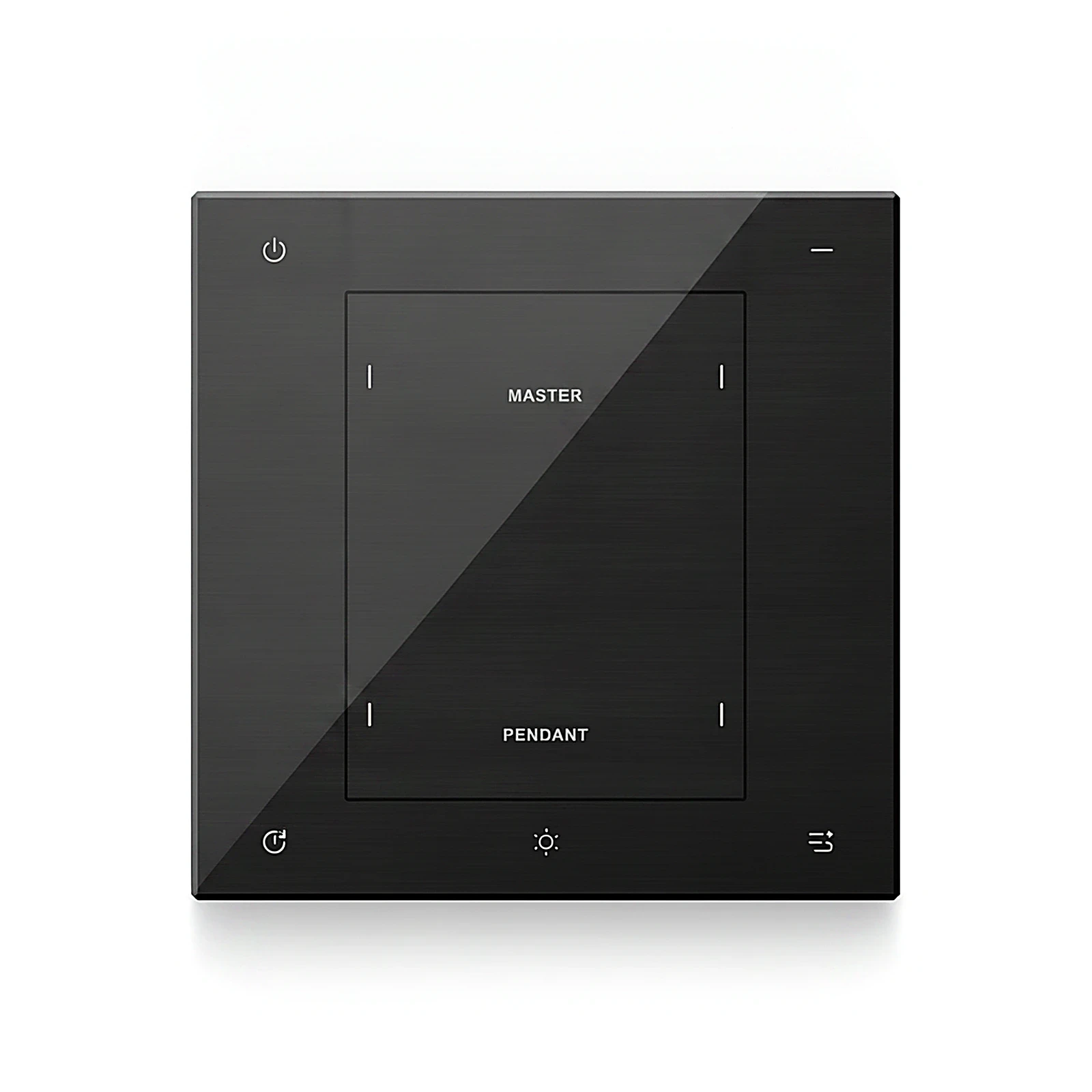 LEX AURA Four button metal smart panel (KNX interface base) coffee color