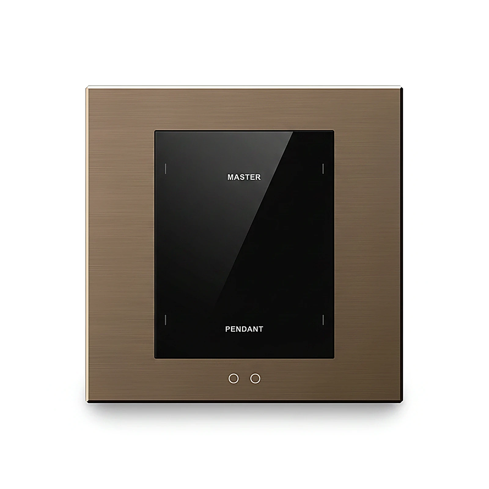 LEX AURA Four button metal smart panel (KNX interface base) coffee color