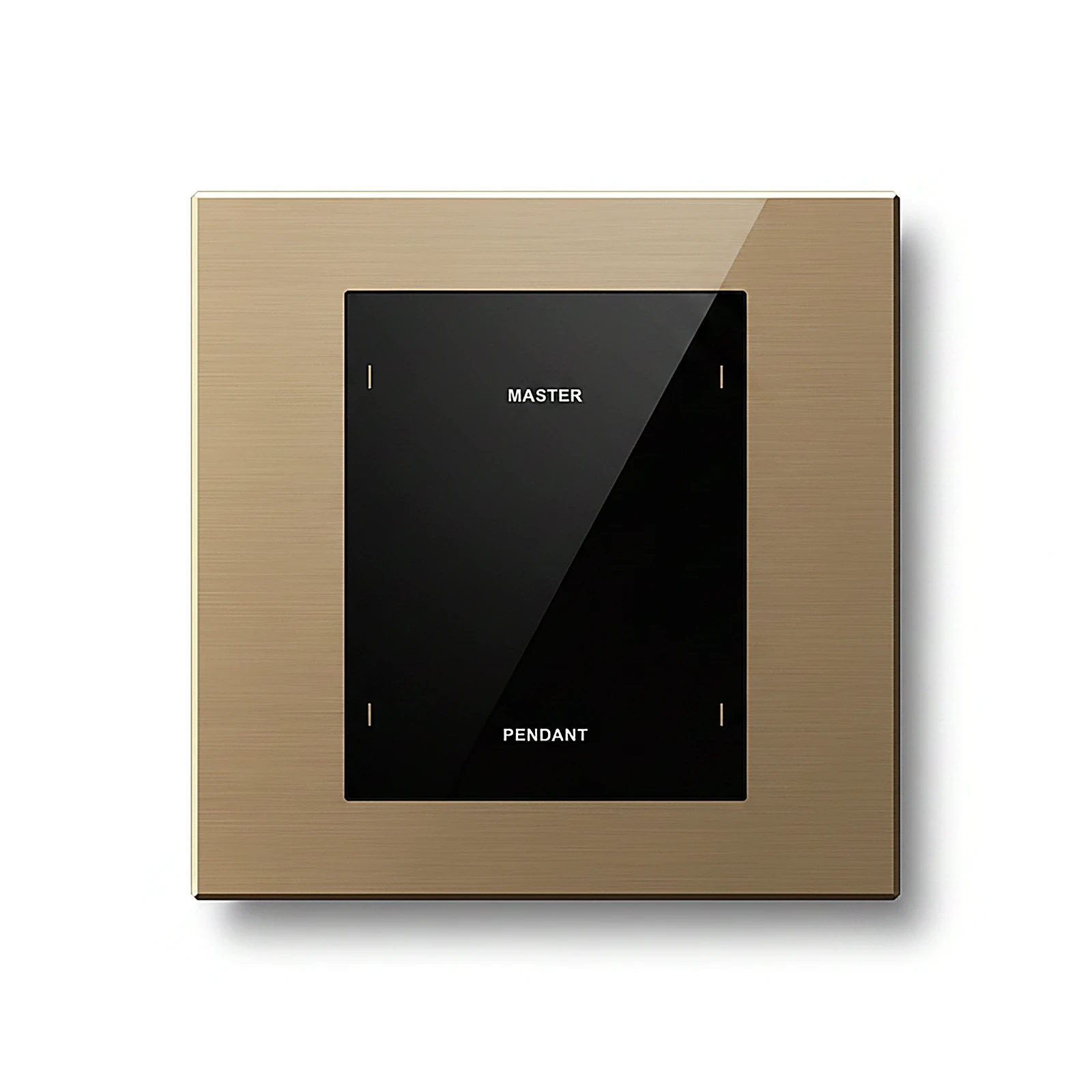 LEX AURA Four button metal smart panel (KNX interface base) coffee color