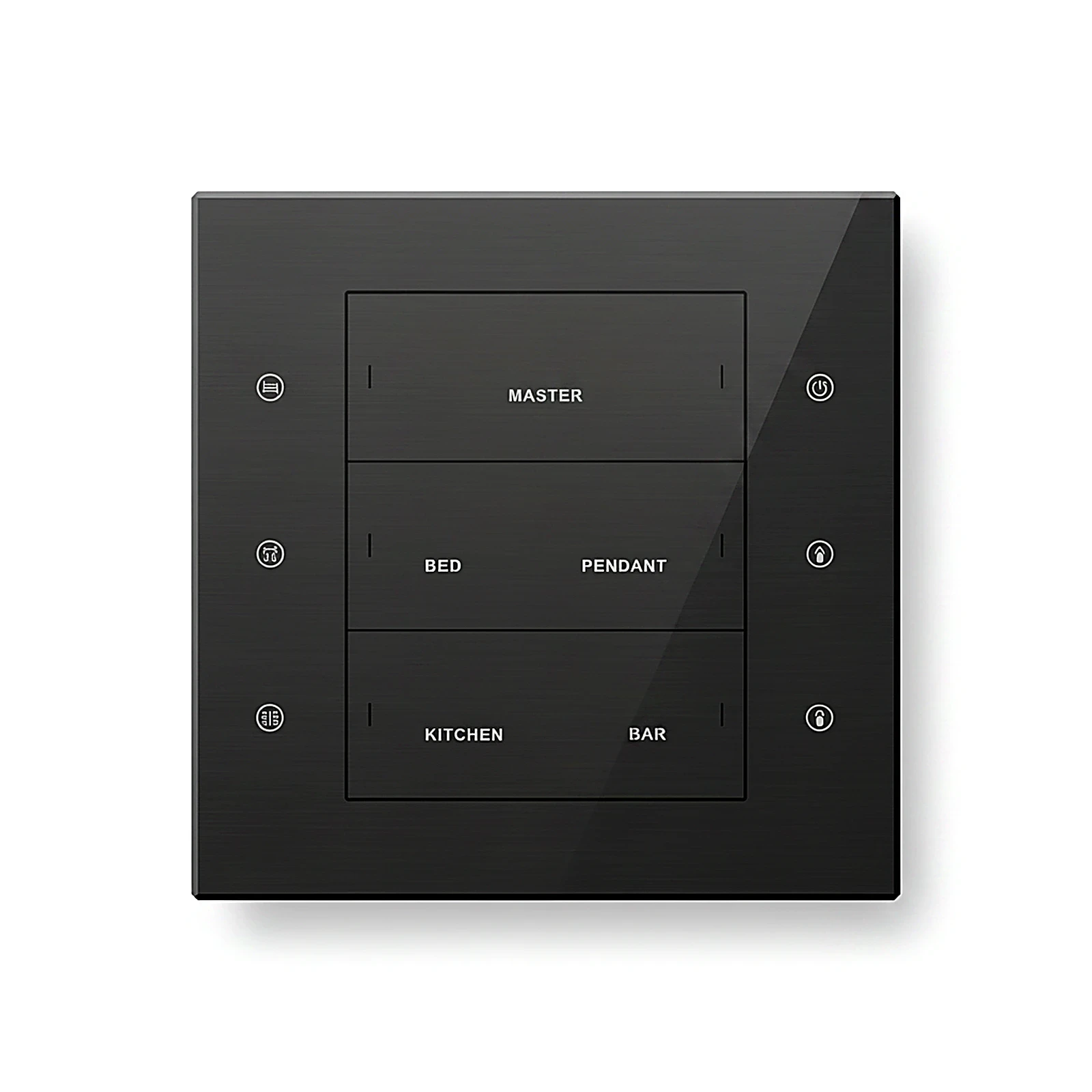 LEX AURA Six button plastic smart panel (KNX interface base) white gold