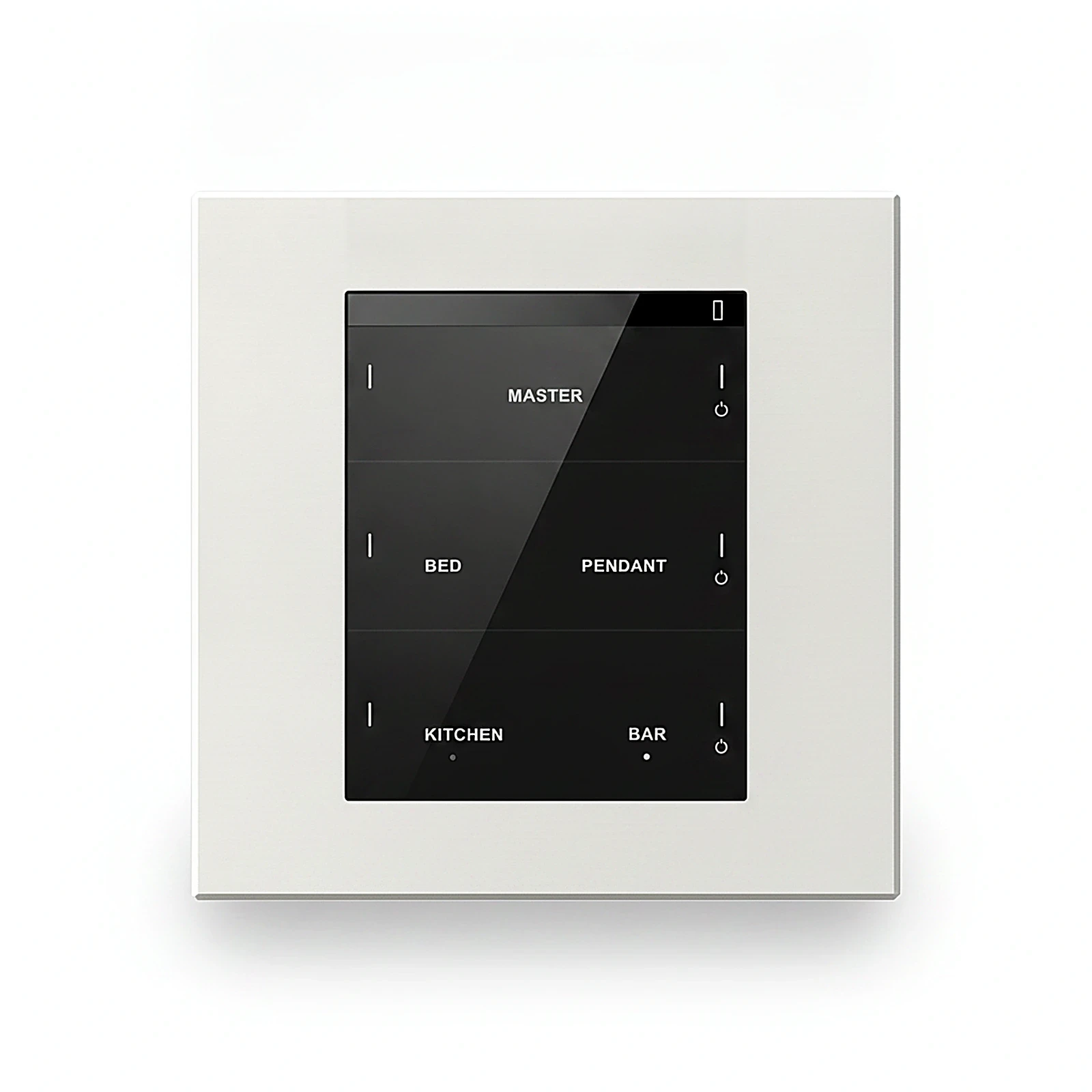 LEX AURA Six button plastic smart panel (KNX interface base) white gold