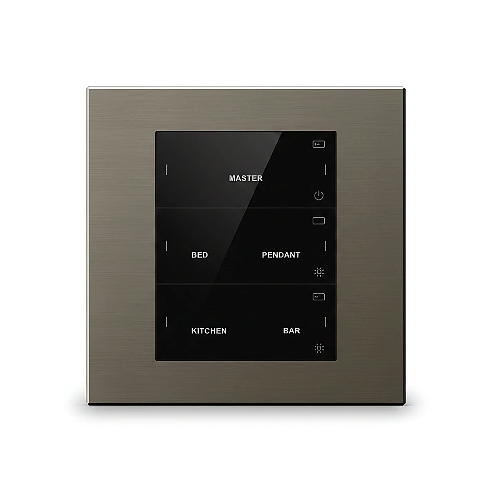 LEX AURA Six button plastic smart panel (KNX interface base) white gold