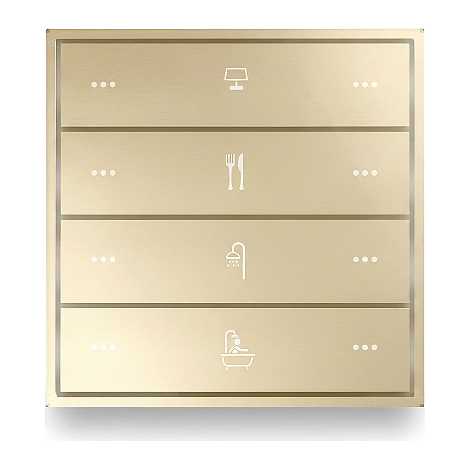 LEXA LEX FALL SERIES SCENARIO PANELS CLASSIC 4 RECTANGULAR KEYS KNX SWITCH