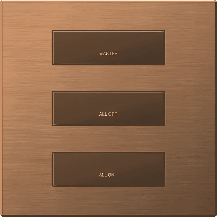 LEXA GAUZE brushed-bronze smart panel — crafted in detail
